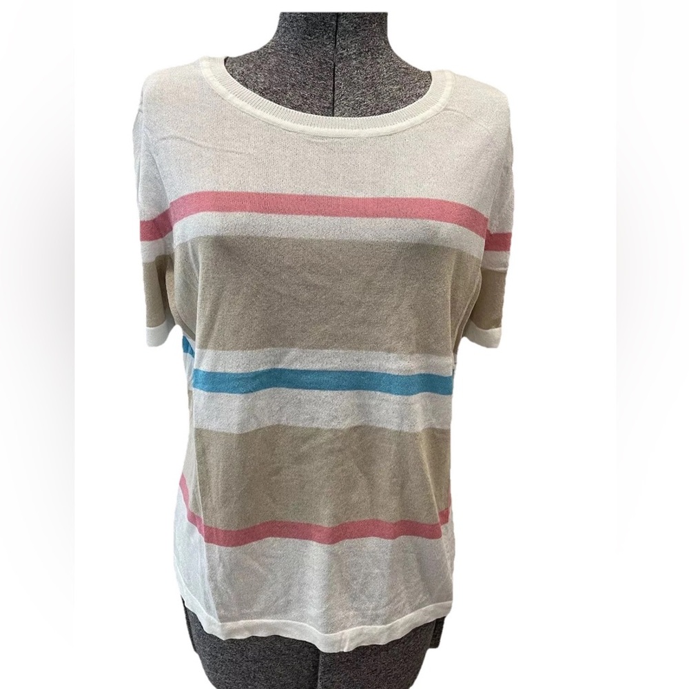 The Limited‎ ladies lightweight rayon/nylon pullover shirt striped size XL